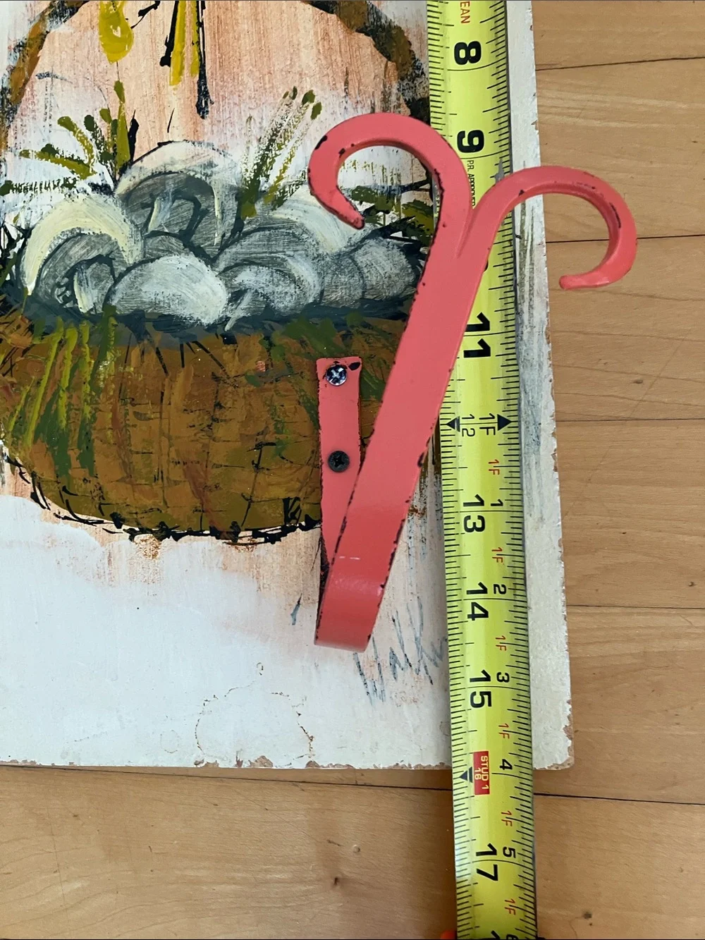 Hand Painted Wood Wall Panels With Hooks. Ready to Hang
